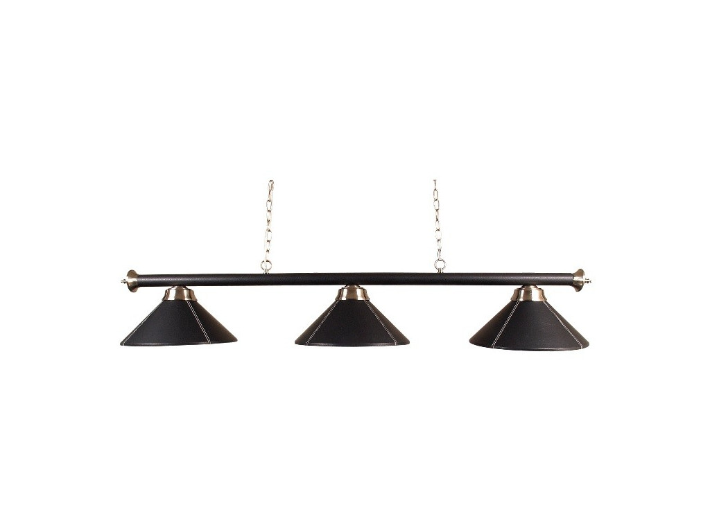 Luminaire ELEGANCE noir - 3 globes cuir noir