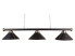 Luminaire ELEGANCE noir - 3 globes cuir noir