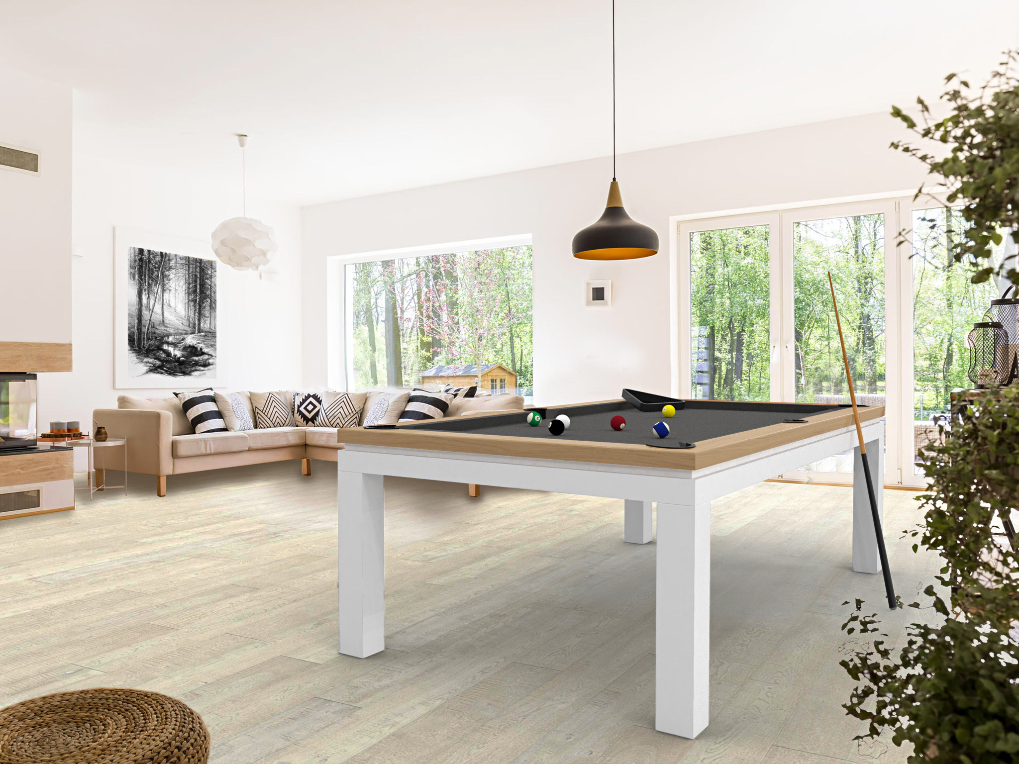 Billard contemporain NEW-TENDANCE Table bois - Eurobillards