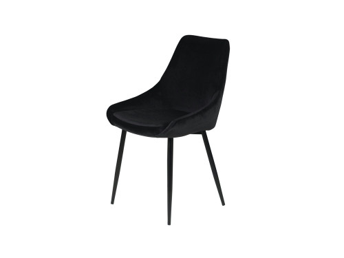 Chaise BARI velour noir