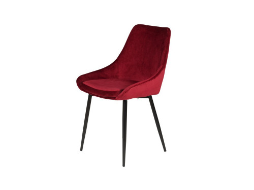 Chaise BARI velour rouge