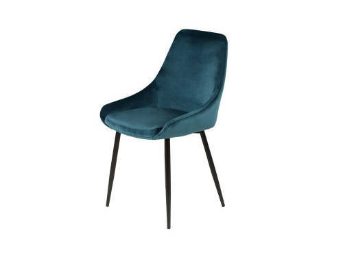 Chaise BARI velour bleu