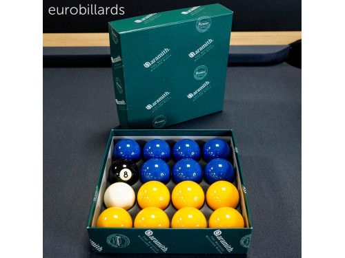 Billes de billard Pool Jaune & Bleu Standard 50,8 mm