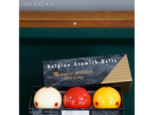 Boîte de 3 billes de billard français Super Aramith Pro-Cup en résine phénolique de qualité compétition