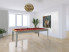 Billard EASY - finition Chêne bicolore Brume et tapis rouge