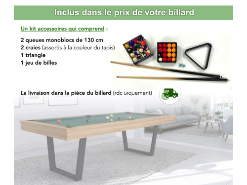 billard viveo easy V 230 et son kit d'accessoires offerts