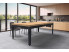 Billard table EASY en chêne bicolore anthracite avec plateau table en chêne