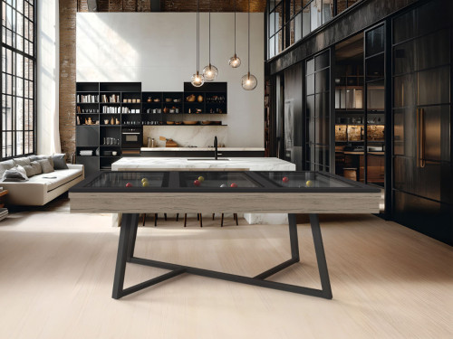 billard table ALTEA chêne éclairci veiné plateau BV