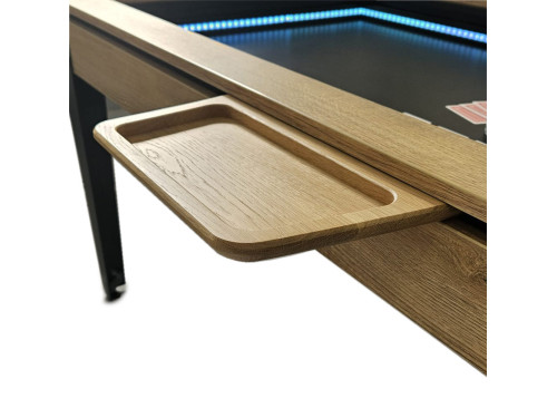 Tablette creuse à jetons BOX M chêne noir | table de jeu AdapTable