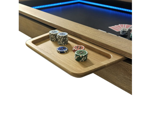 Tablette creuse à jetons BOX M chêne noir | table de jeu AdapTable