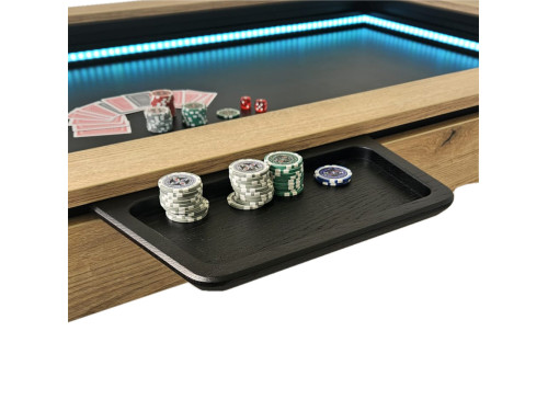 Tablette creuse à jetons BOX M chêne noir | table de jeu AdapTable