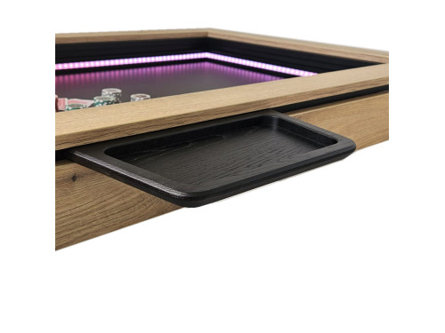 Tablette creuse à jetons BOX M chêne noir | table de jeu AdapTable