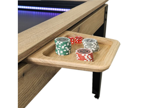 Tablette creuse à jetons BOX S chêne nature | table de jeu AdapTable