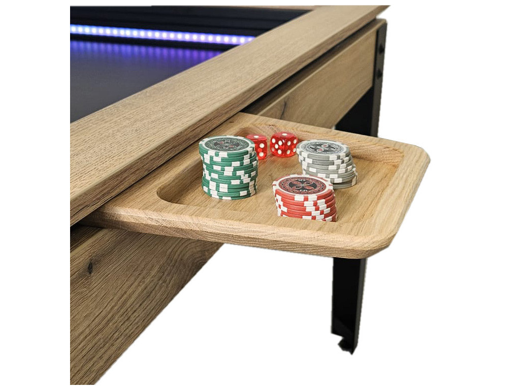 Tablette creuse à jetons BOX S chêne nature | table de jeu AdapTable