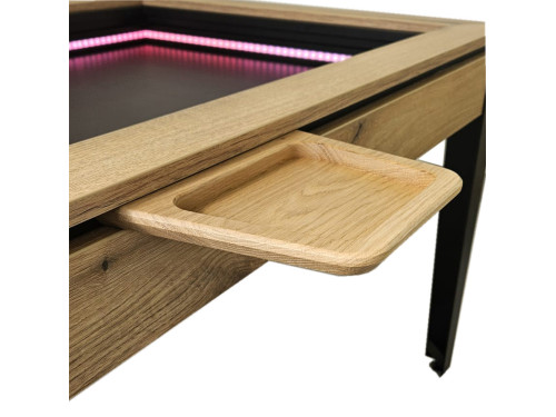 Tablette creuse à jetons BOX S chêne nature | table de jeu AdapTable