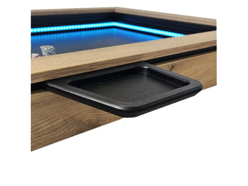 Tablette creuse à jetons BOX S chêne nature | table de jeu AdapTable