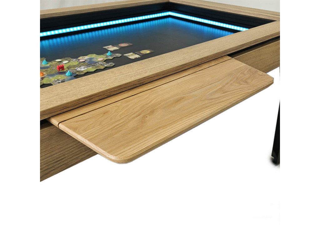 Tablette magnétique chêne naturel pour la table de jeux adapTable d'Eurobillards modèle FULL rainurée vide