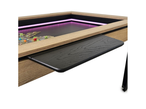Tablette magnétique chêne pour la table de jeux adapTable d'Eurobillards modèle FULL noir et vide