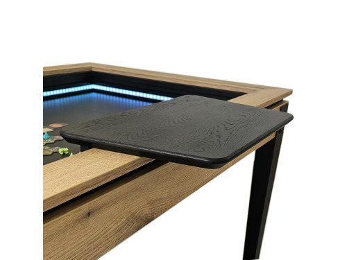 Tablette magnétique chêne noir pour la table de jeux adapTable d'Eurobillards modèle SCREEN avec débord intérieur confortable