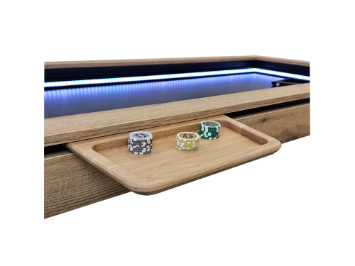 Tablette creuse à jetons BOX M chêne noir | table de jeu AdapTable