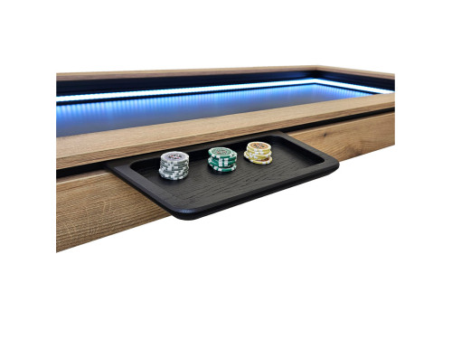 Tablette creuse à jetons BOX M chêne noir | table de jeu AdapTable