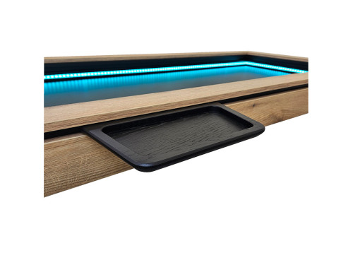 Tablette creuse à jetons BOX M chêne noir | table de jeu AdapTable