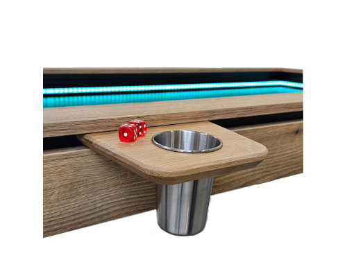Repose gobelet + 1 gobelet BIER SOLO chêne nature | table de jeu AdapTable