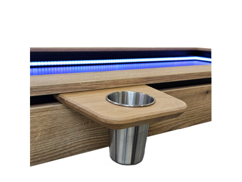 Repose gobelet + 1 gobelet BIER SOLO chêne nature | table de jeu AdapTable