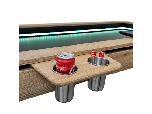 Repose gobelet + 2 gobelets BIER DUO chêne noir | table de jeu AdapTable