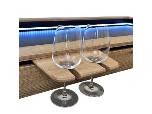 Repose verre à pied WINE DUO chêne nature | table de jeu AdapTable