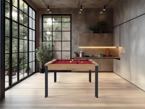 Billard EASY - Chêne pieds anthracite