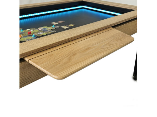 Tablette magnétique chêne naturel pour la table de jeux adapTable d'Eurobillards modèle FULL rainurée vide