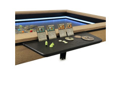 Tablette magnétique chêne noir pour la table de jeux adapTable d'Eurobillards modèle FULL avec carte, dés et jeux de rôle