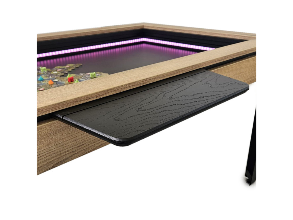 Tablette magnétique chêne pour la table de jeux adapTable d'Eurobillards modèle FULL noir et vide