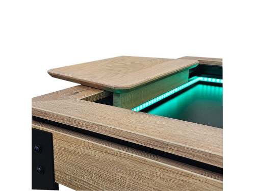 Tablette magnétique chêne naturel pour la table de jeux adapTable d'Eurobillards modèle SCREEN avec débord intérieur commode