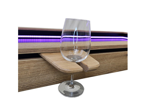 Repose verre à pied WINE SOLO chêne noir | table de jeu AdapTable