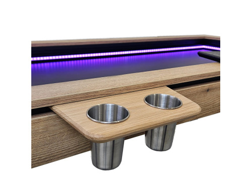 Repose gobelet + 2 gobelets BIER DUO chêne nature | table de jeu AdapTable