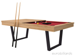 billard amériain VIVEO 230 avec tissu rouge avec kit d'accessoires et 1/2 plateau de présentation