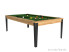 Billard FACTORY TABLE en finition chêne doré veiné avec tissu vert de jeu américain