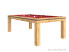 Billard table NOVEA finition chêne doré veiné avec tissu rouge