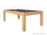 Billard TRENDY convertible en table en chêne doré veiné tissu gris