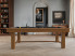 Billard Rustique - chêne 602, tapis noir - salon artistique avec bibliothèque sculptée et arche décorative