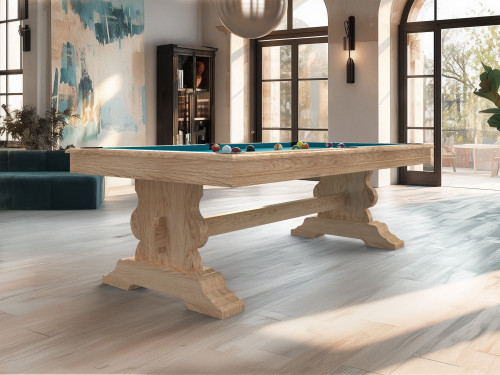 Billard ANTIQUE en chêne naturel x2, tapis tournament – une pièce majestueuse de la gamme Excellence, intérieur classique