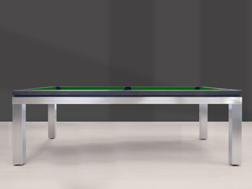 Billard NEW TENDANCE Table pieds Inox et cadre chêne anthracite - profil