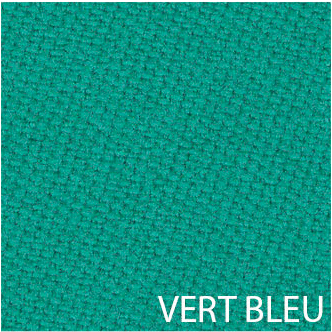 tapis de billard vert-bleu