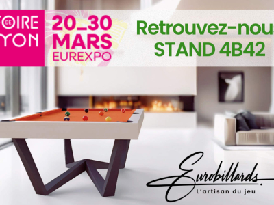 Eurobillards à la Foire de Lyon 2026 – Rendez-vous sur le stand 4B42 !