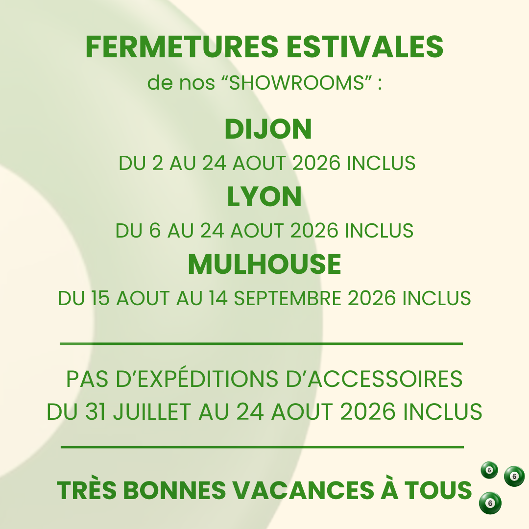 FERMETURE ESTIVALE 2026 - DIJON - LYON - MULHOUSE